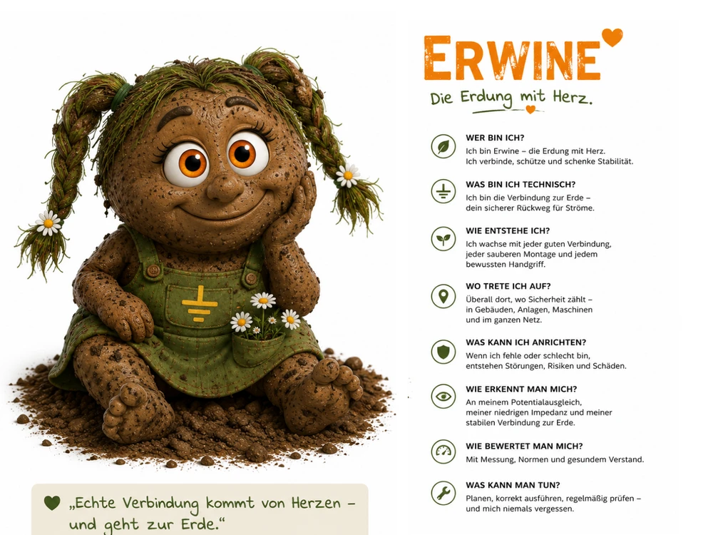 Erwine aus der eSaver Netzpsychologie erklärt Erdung, Potentialausgleich und die sichere Verbindung zur Erde